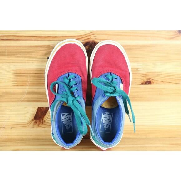 Vans Kids Sneakers Sz 13 Primary Color Block Red Yellow Era Skate Shoes - Picture 6 of 7